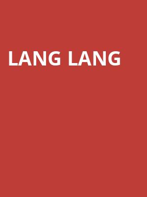 Lang Lang, Orpheum Theatre, Vancouver